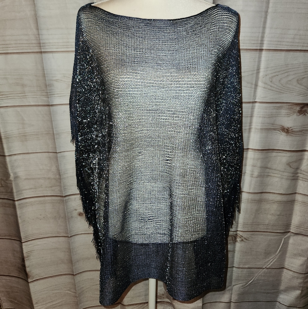 Navy Shawl with Sparkles!